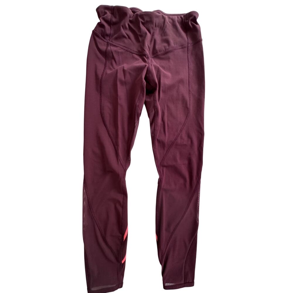 Lululemon Leggings Womens 4 Plum Burgundy 24" Running Yoga Athletic
